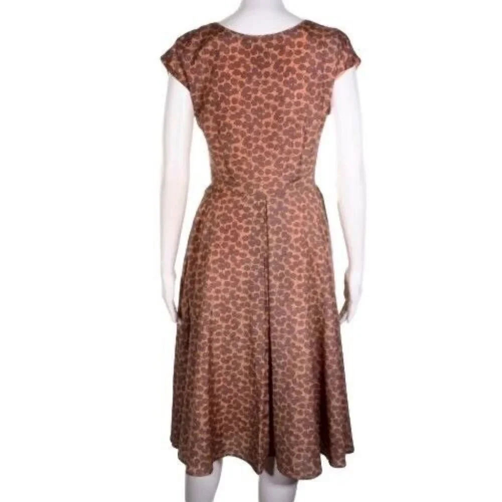 Myrtlewood of California Womens Dress Size XS Coral Lavender Mini Floral Lined - Picture 7 of 10